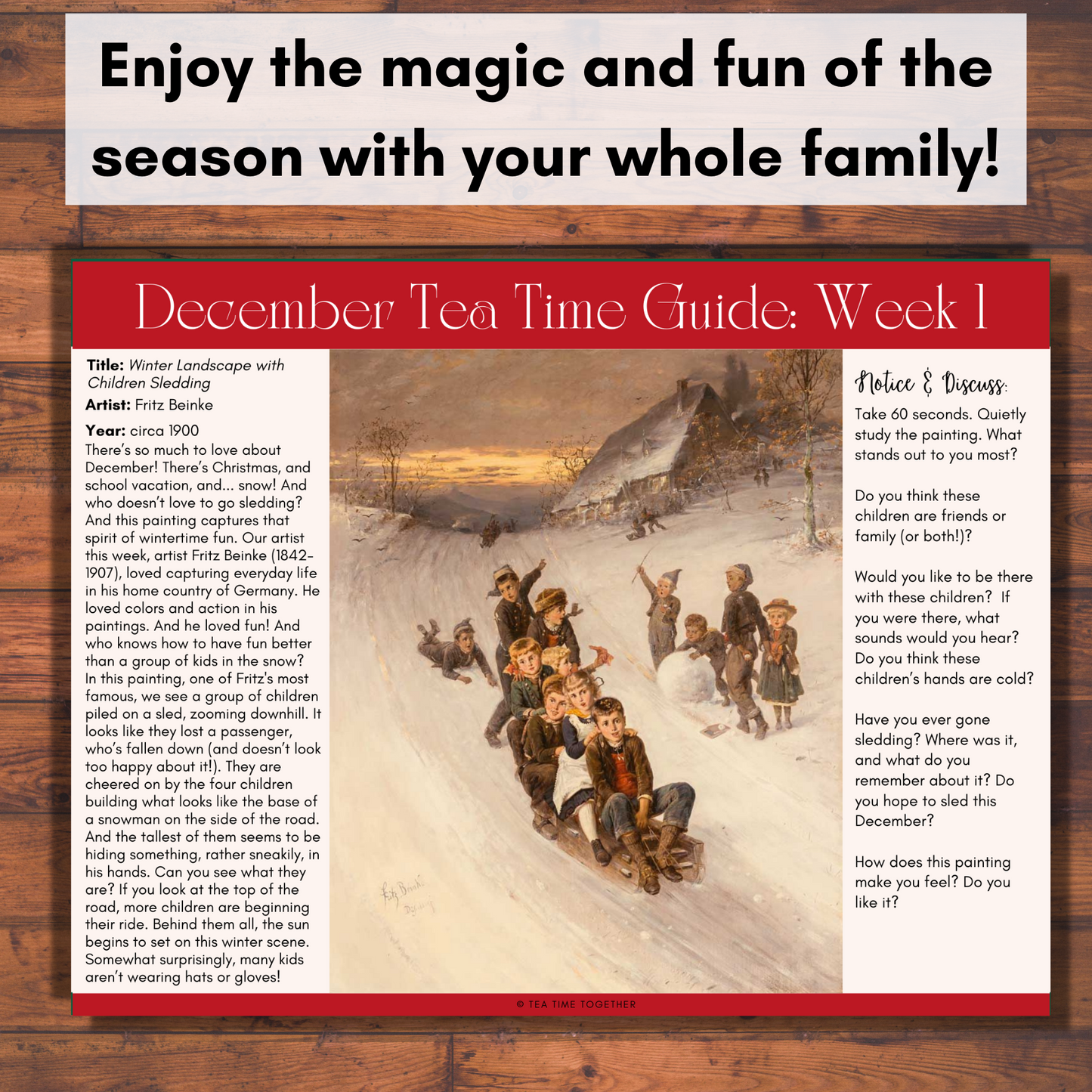 December Tea Time Guides | Art, Poetry & Classical Music