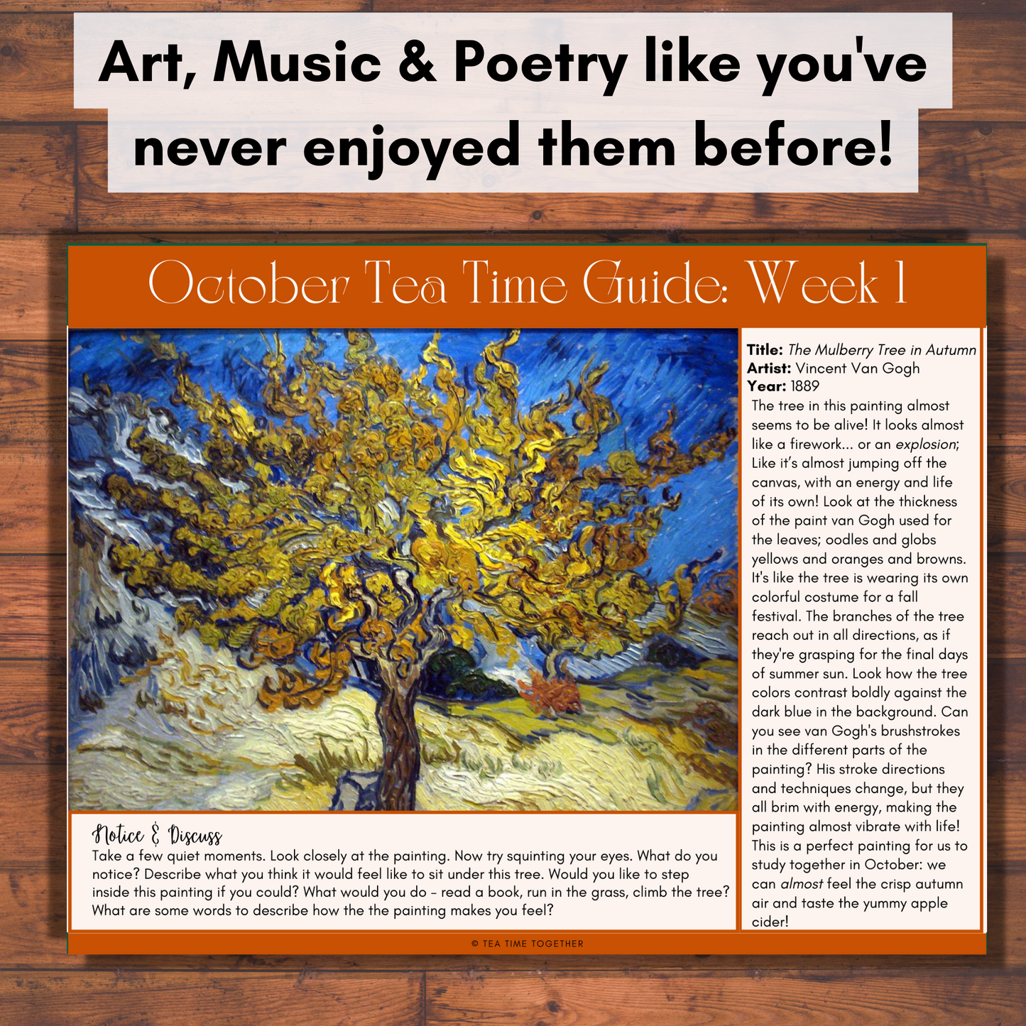 October Tea Time Guides | Art, Poetry & Classical Music