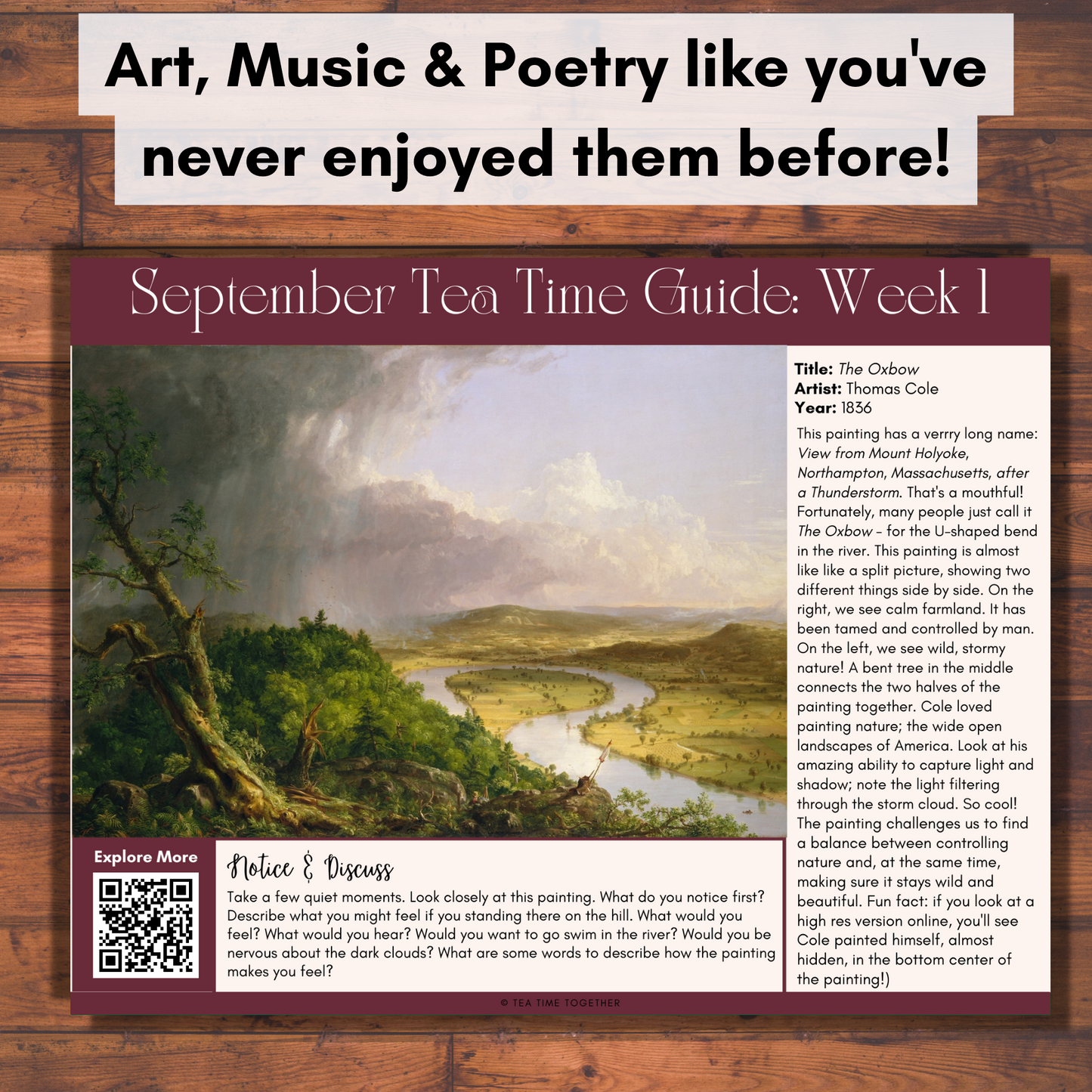 September Tea Time Guides | Art, Poetry & Classical Music