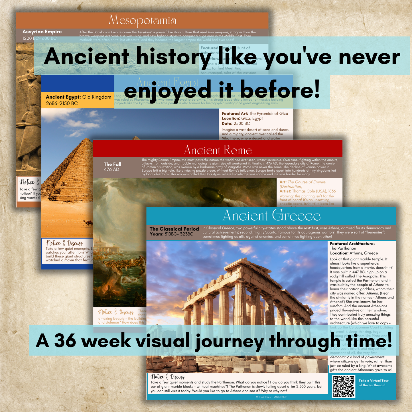 SMALL CO_OP/Group (less than 5 families) Bundle: Ancient History Tea Time Full Set (9 Units)