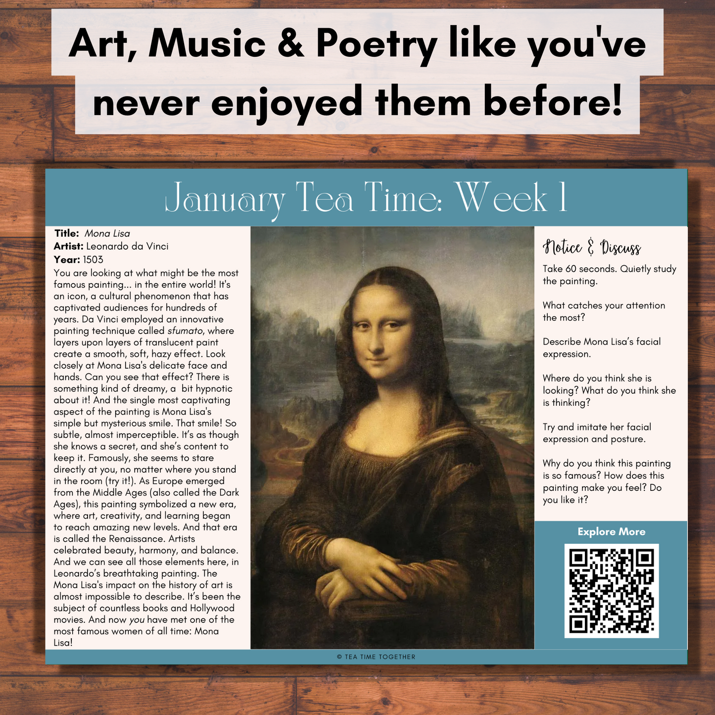 January Tea Time Guides | Art, Poetry & Classical Music