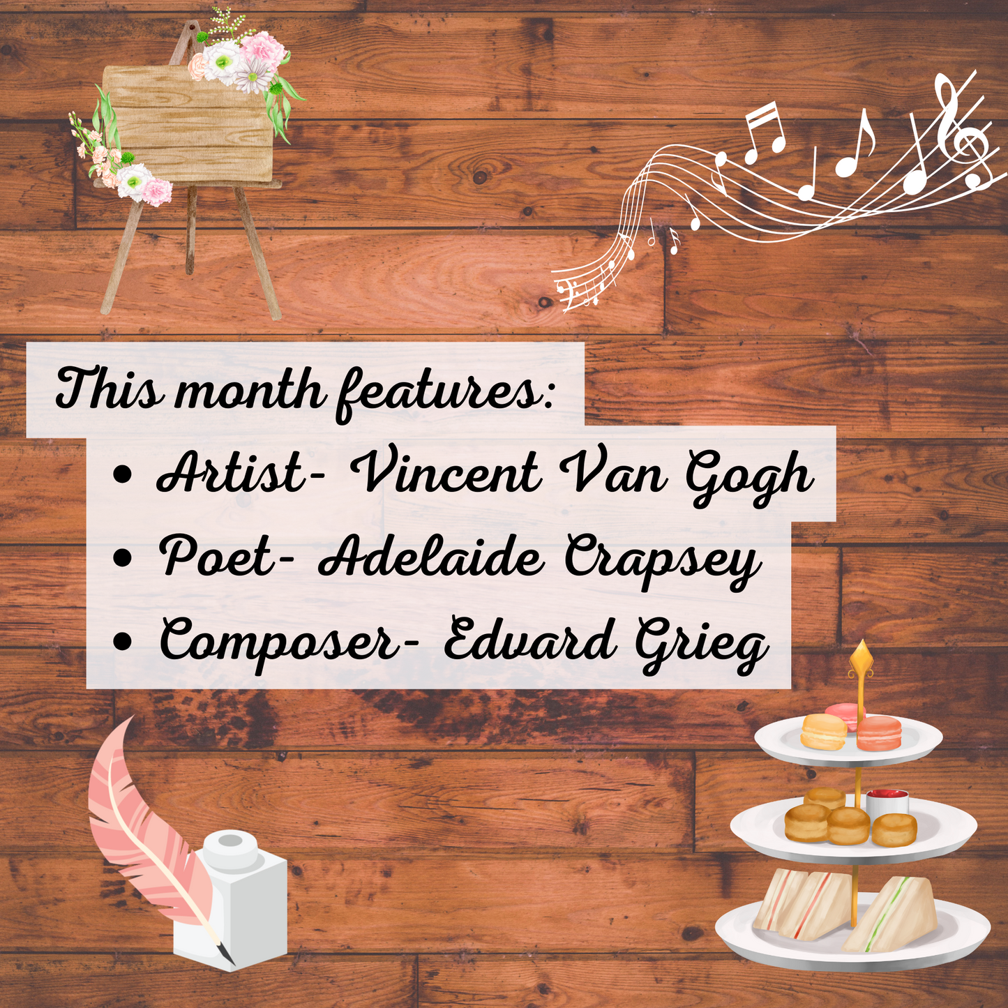 October Tea Time Guides | Art, Poetry & Classical Music