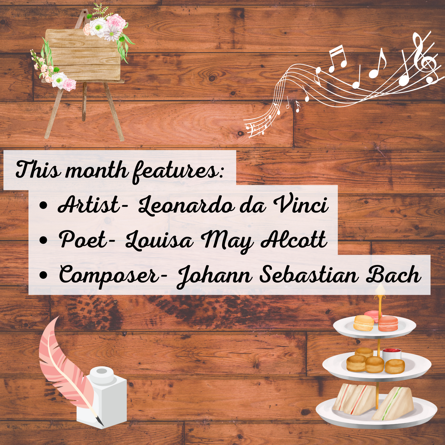 January Tea Time Guides | Art, Poetry & Classical Music