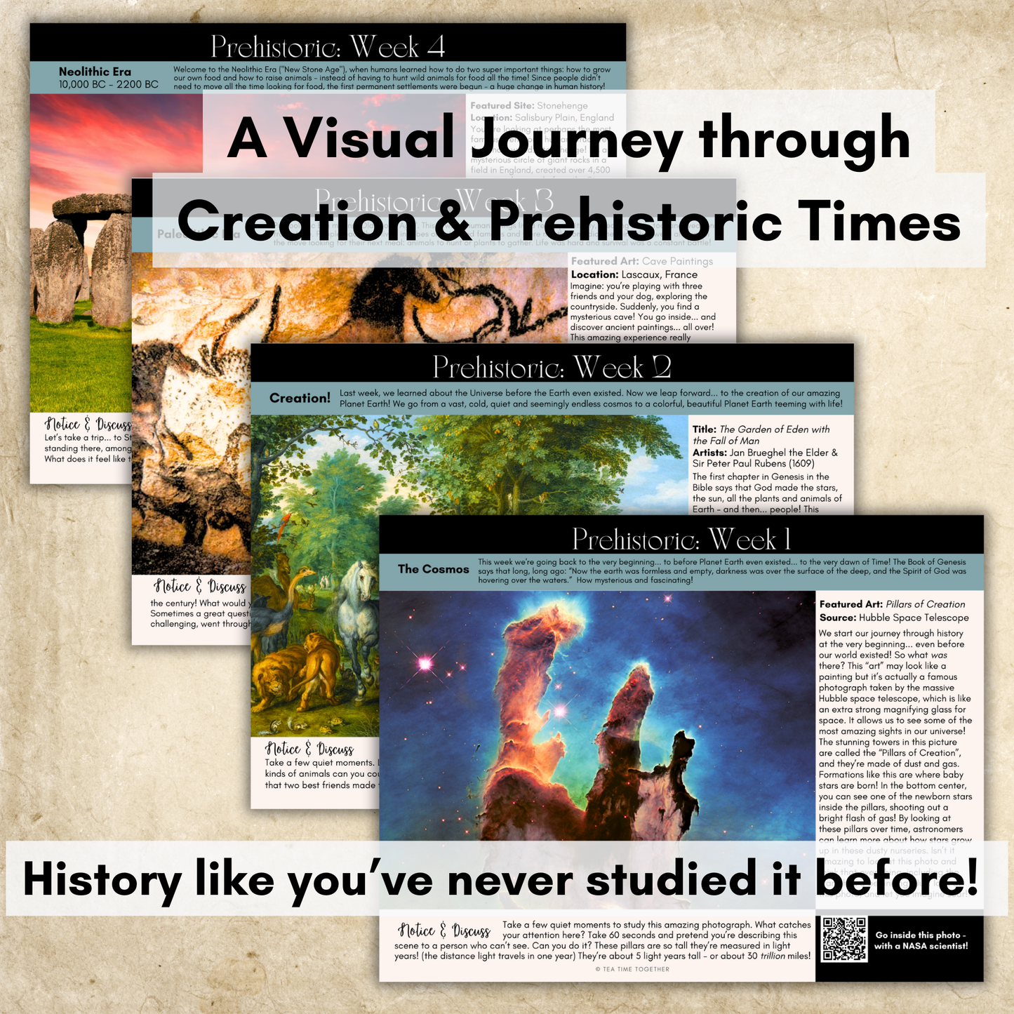 Ancient History: Creation & Prehistoric Civilizations | Charlotte Mason Style History Curriculum