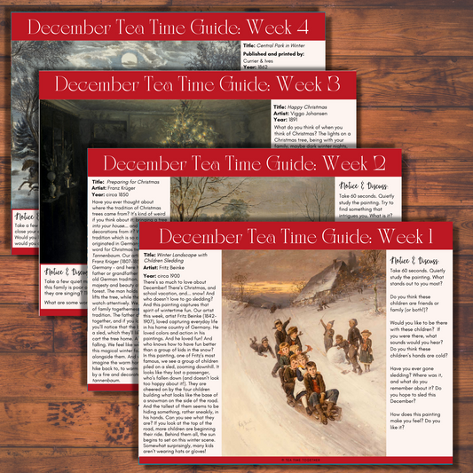 December Tea Time Guides | Art, Poetry & Classical Music