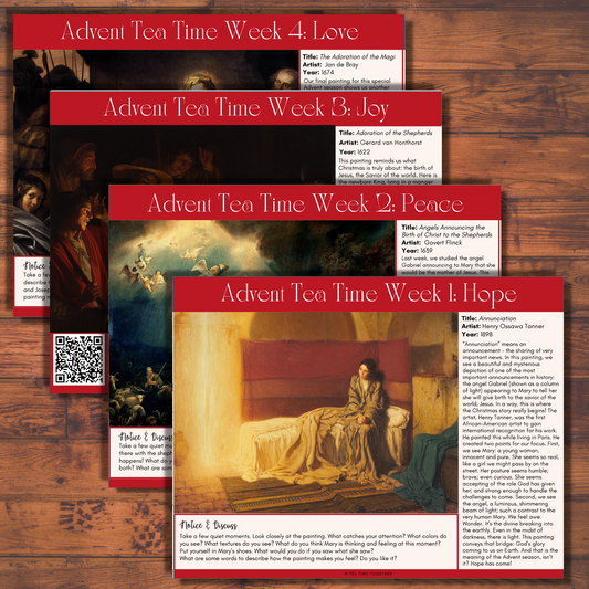 BUNDLE! December & Advent Tea Time Guides | Art, Poetry & Classical Music