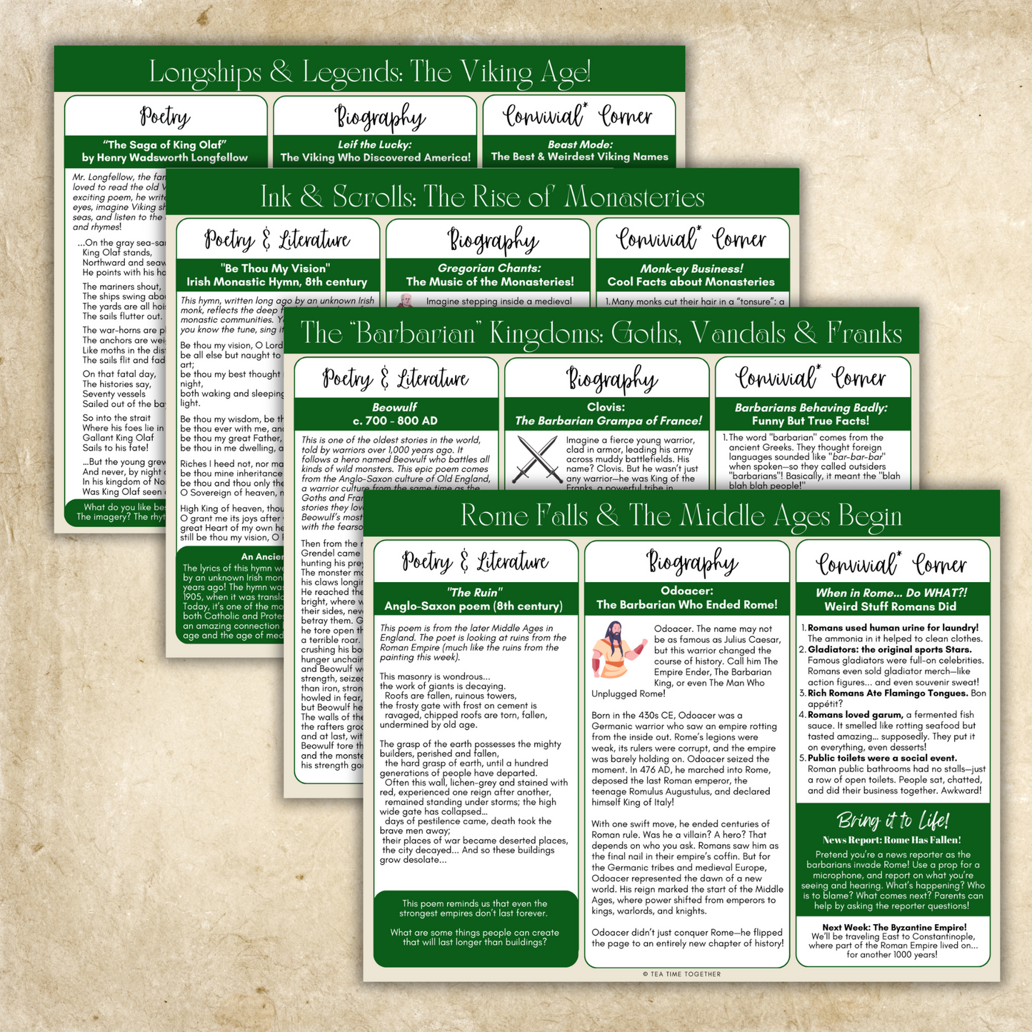 Middle Ages History Full Set (24 Weeks)
