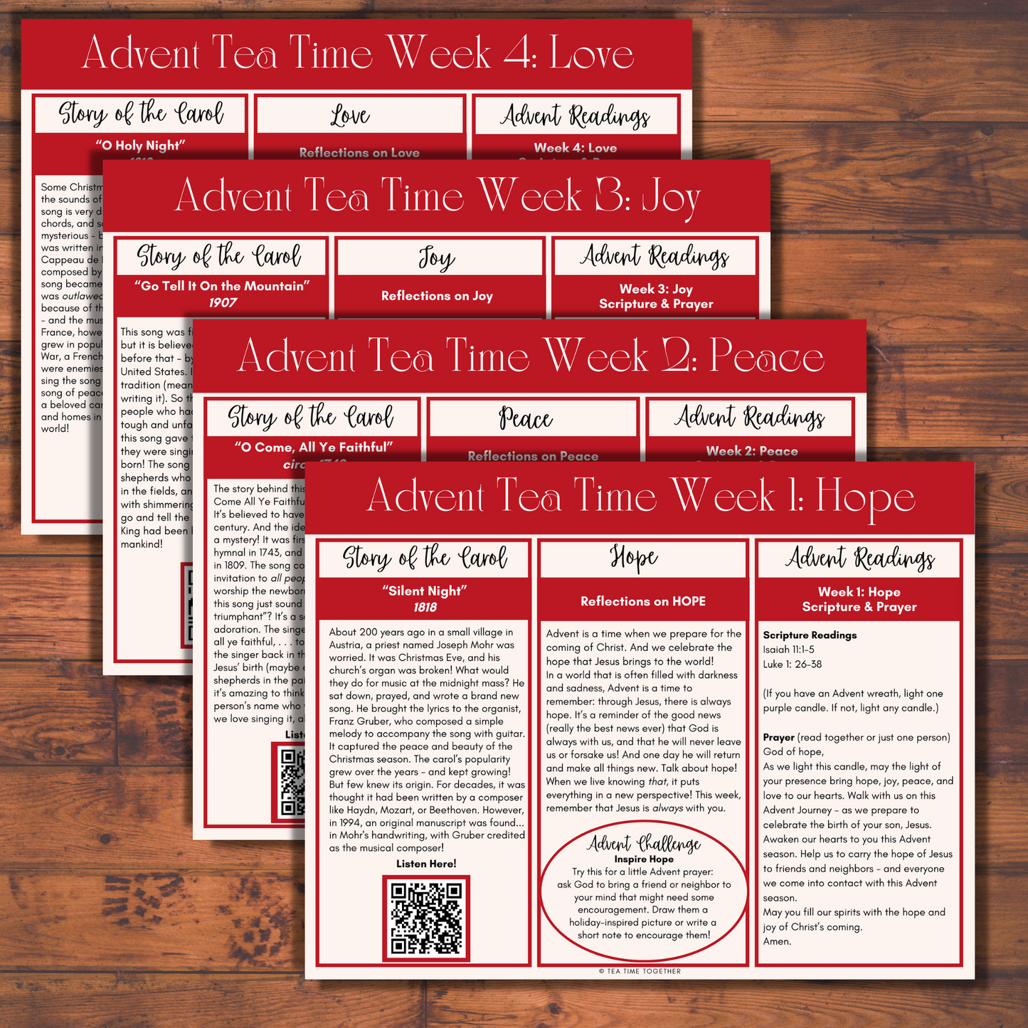 BUNDLE! December & Advent Tea Time Guides | Art, Poetry & Classical Music
