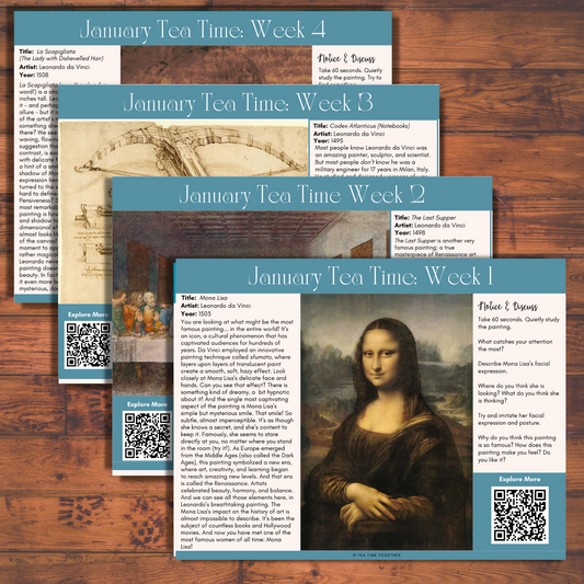 January Tea Time Guides | Art, Poetry & Classical Music