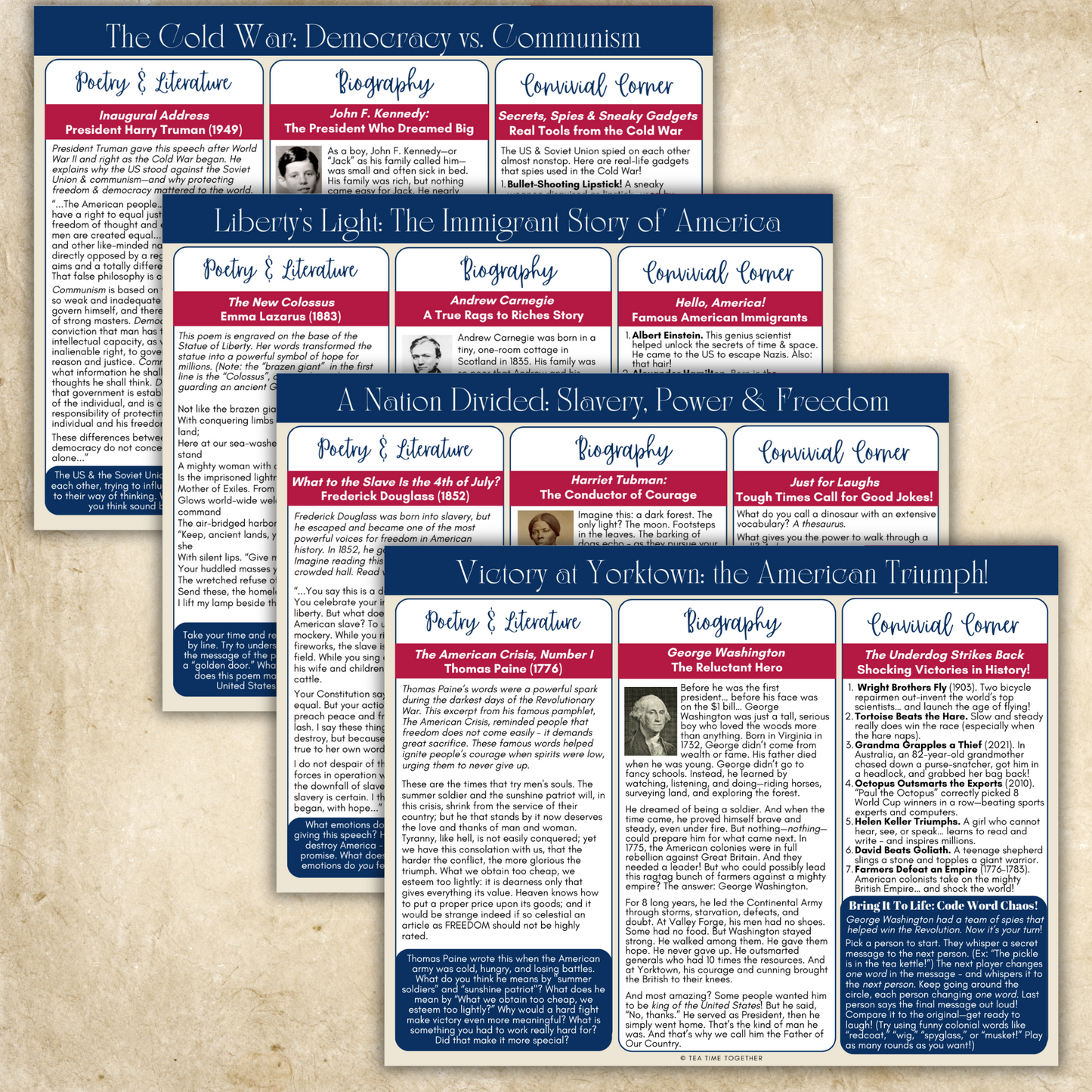 US History Tea Time Guides