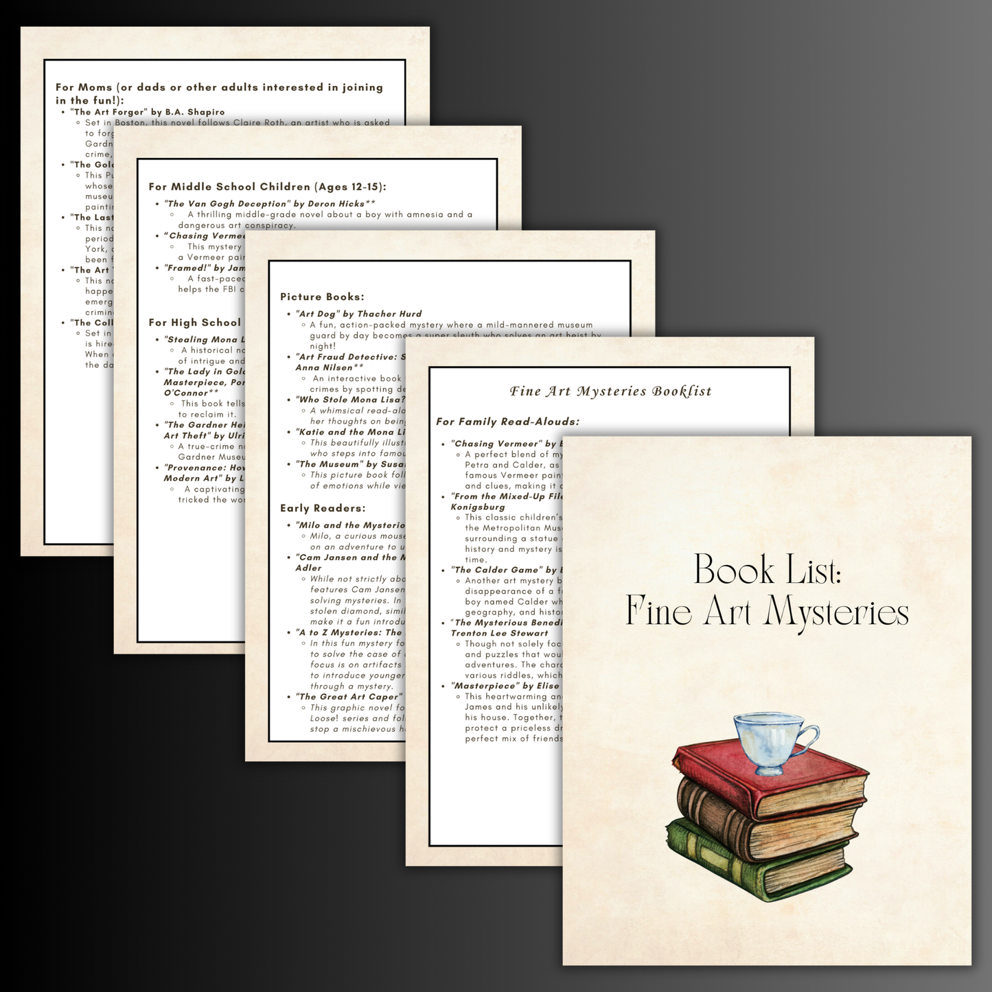 Fine Art Mysteries Tea Time Guides | Art, Poetry & Classical Music