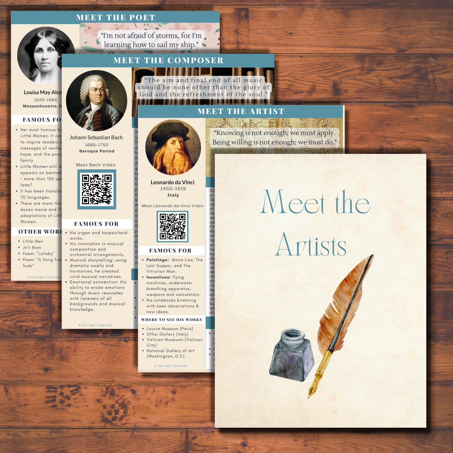 Bundle: 1 Year (13 sets) of Tea Time Together™ Seasonal Guides | Art, Poetry & Classical Music