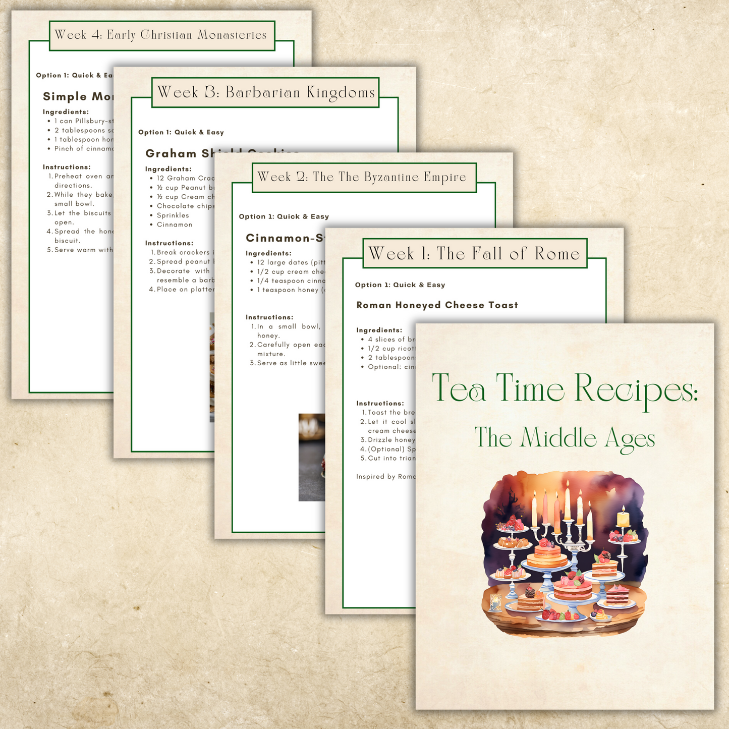 SMALL CO-OP/Group Bundle: Middle Ages History Full Set -24 Weeks (for 5 or fewer families) (Copy)