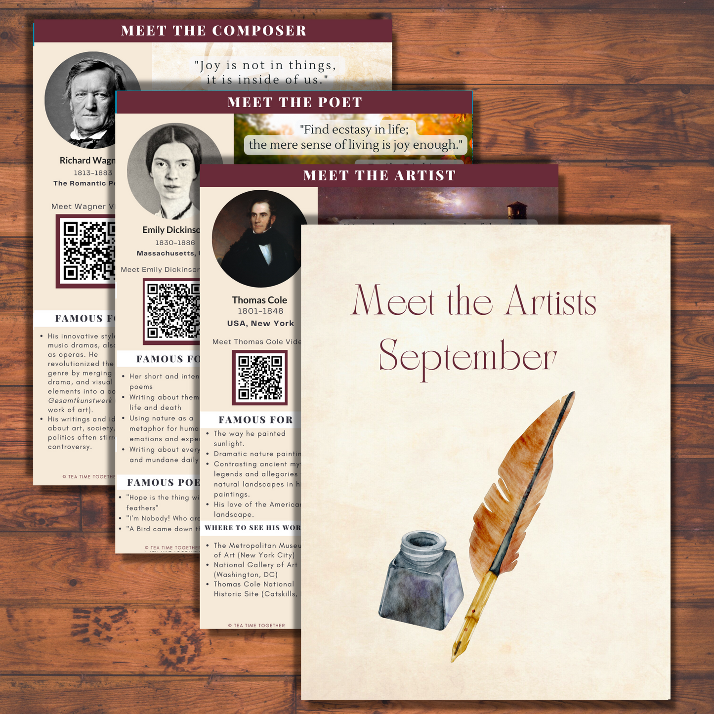 September Tea Time Guides | Art, Poetry & Classical Music