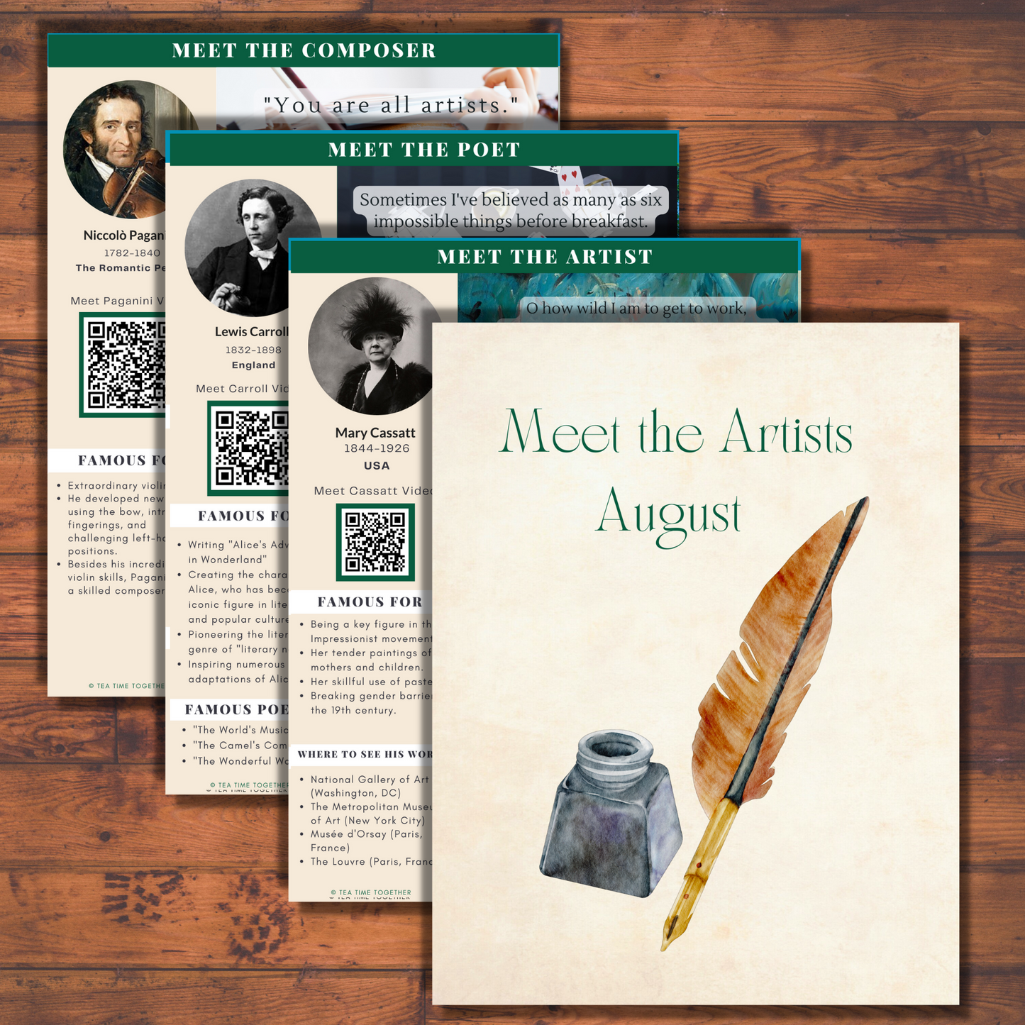 August Tea Time Guides | Art, Poetry & Classical Music