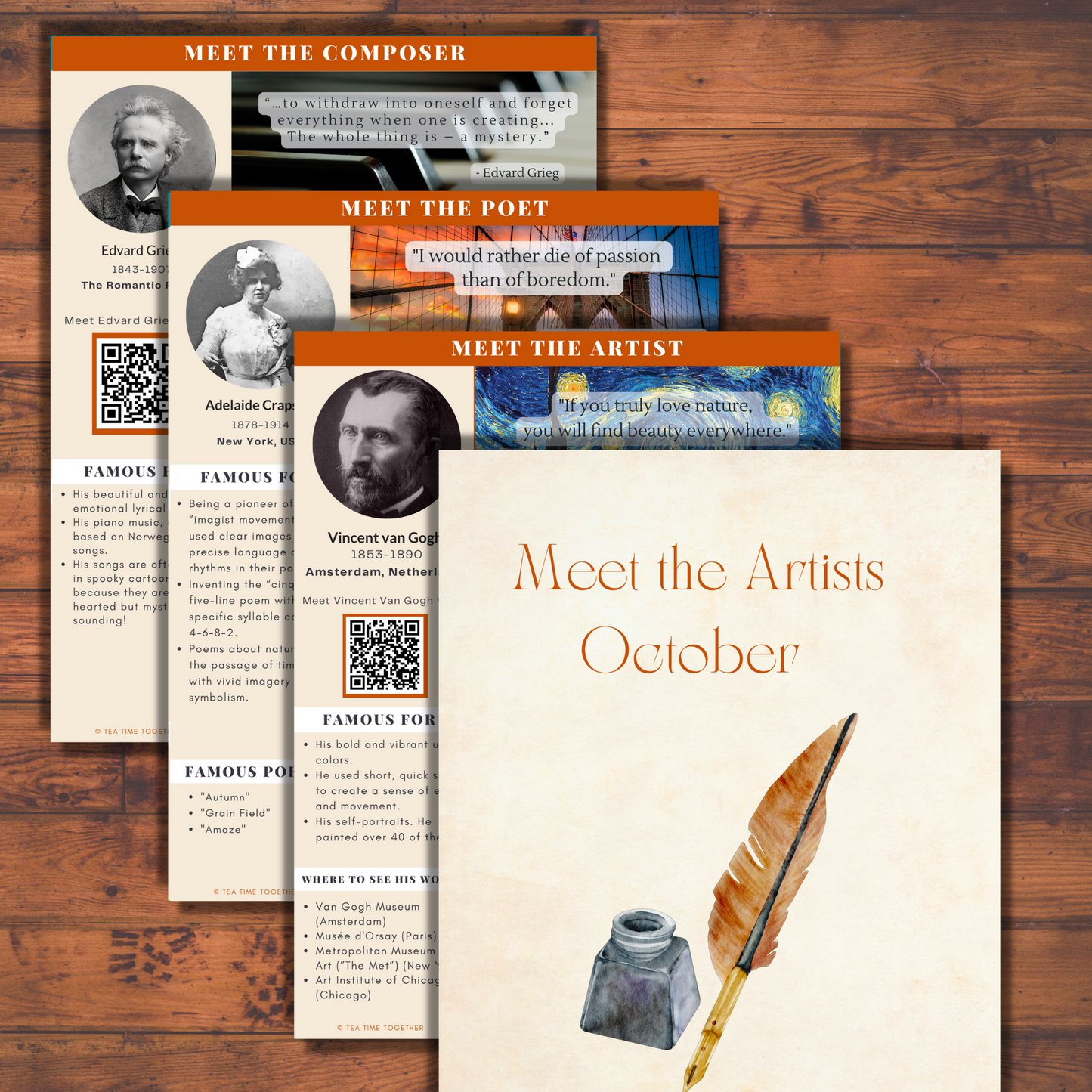 October Tea Time Guides | Art, Poetry & Classical Music