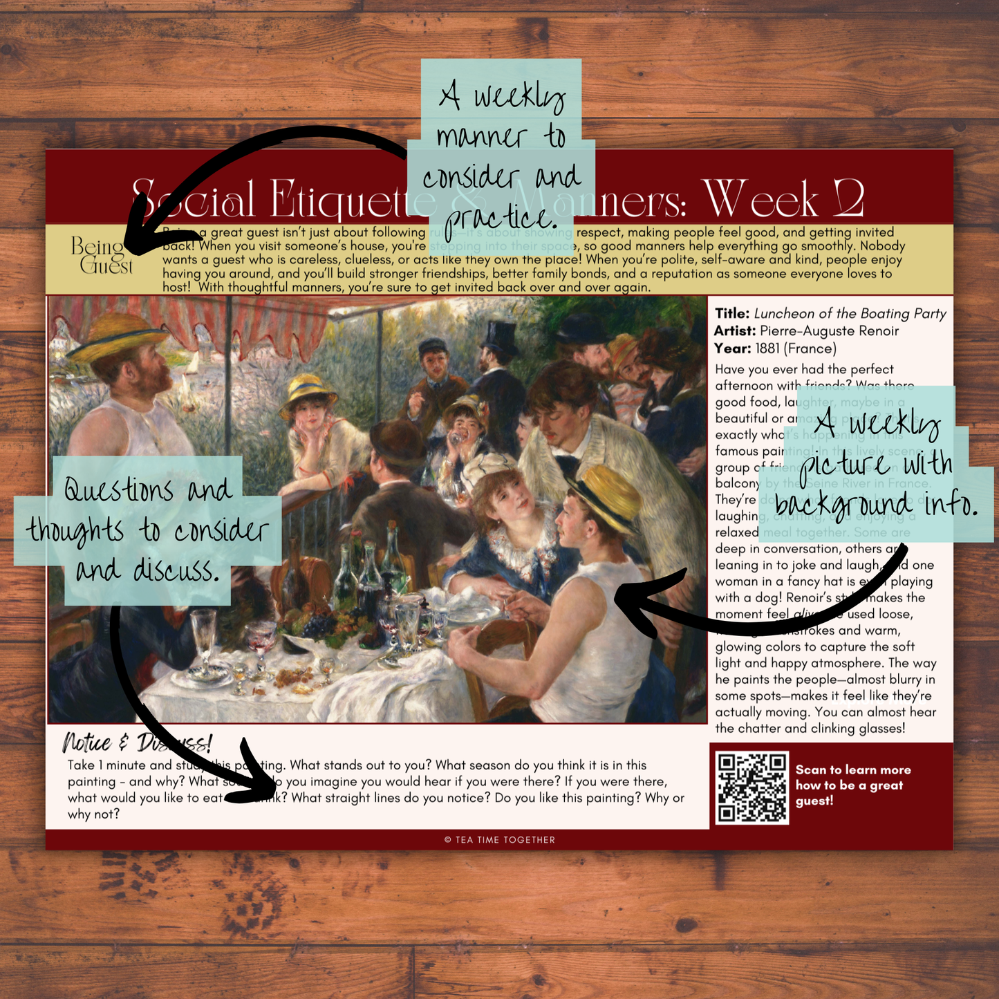 Etiquette & Manners Tea Time Guides