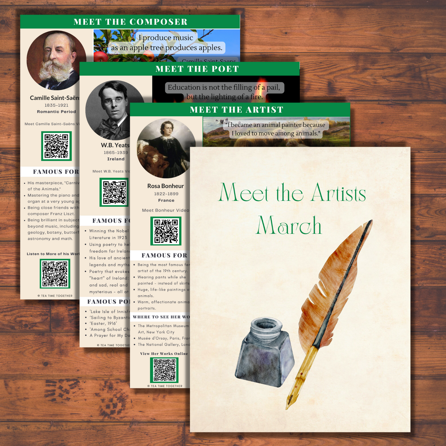 March Tea Time Guides | Art, Poetry & Classical Music