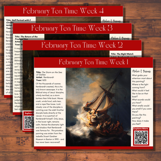 February Tea Time Guides | Art, Poetry & Classical Music