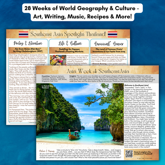 World Geography & Cultures Tea Time | 28 Weeks, 7 Continents