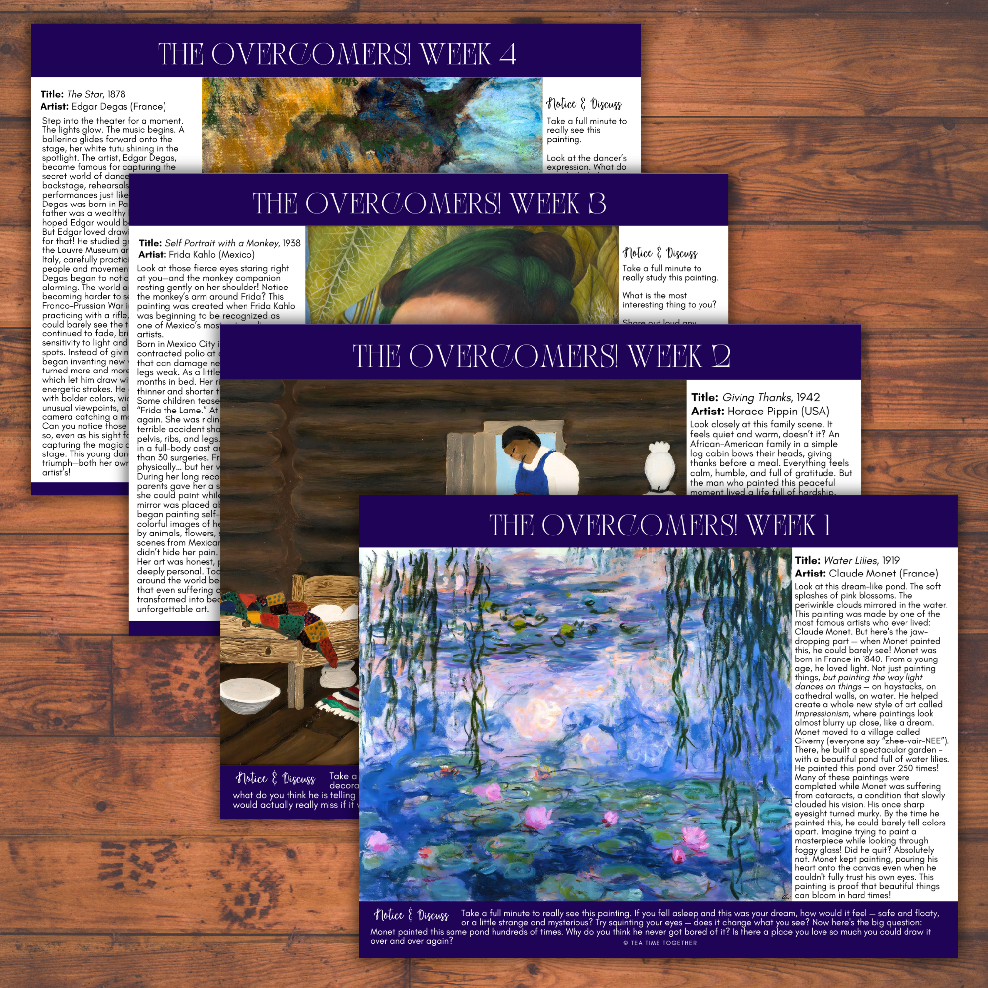 The Overcomers Tea Time Guides | An Art-Centered Journey of Courage, Resilience & Beauty