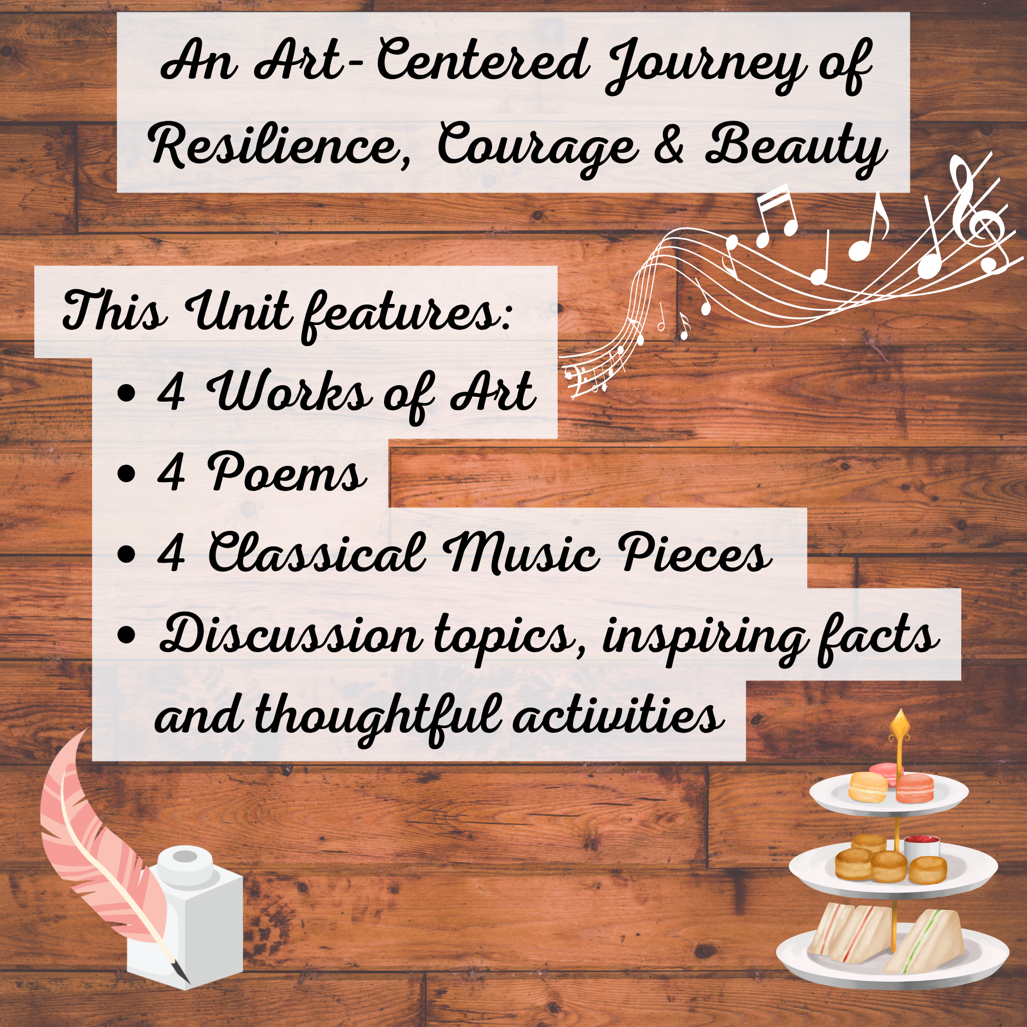 The Overcomers Tea Time Guides | An Art-Centered Journey of Courage, Resilience & Beauty